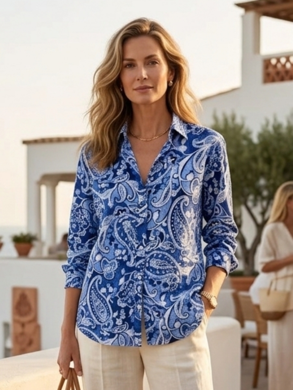 Lauren Ralph Lauren L Quiet Luxury Parisian Resortwear Paisley Button Down Shirt